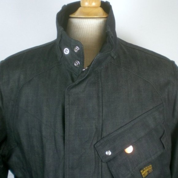 G STAR RAW black DENIM jacket coat XL